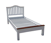 French Blanc Wooden Single Bed